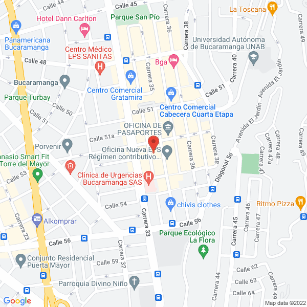Map of Inmobiliaria Inversiones Pegser