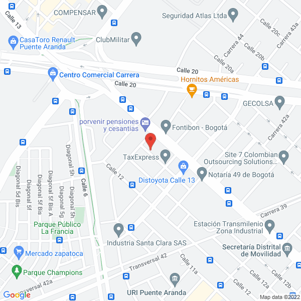 Mapa de Industrias Manrique S.A.S.