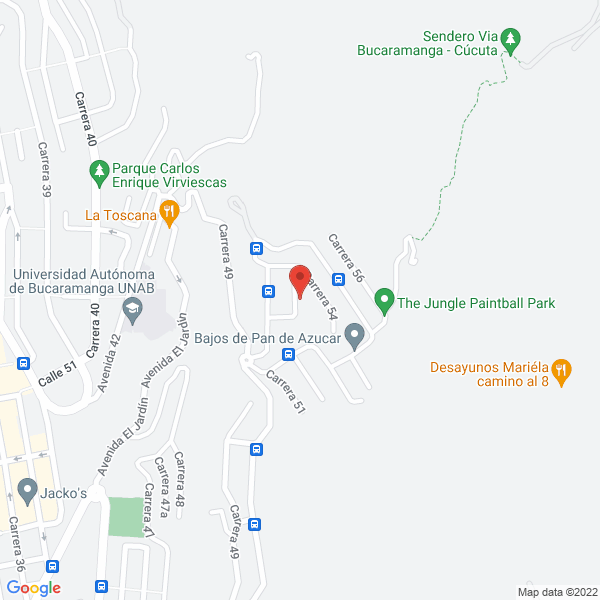 Map of Heliconias Y Follajes