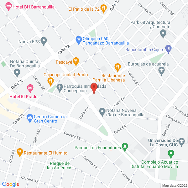 Map of Nora Ortega (Asociada Independiente Herbalife)