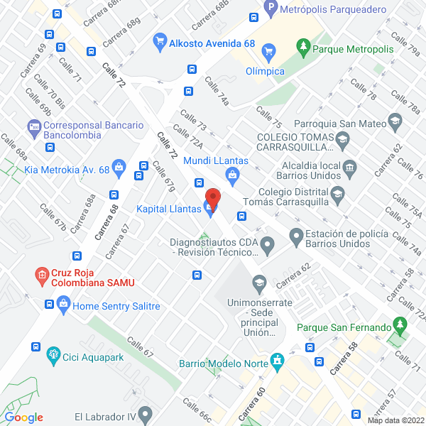 Mapa de Gimnasio Bochica