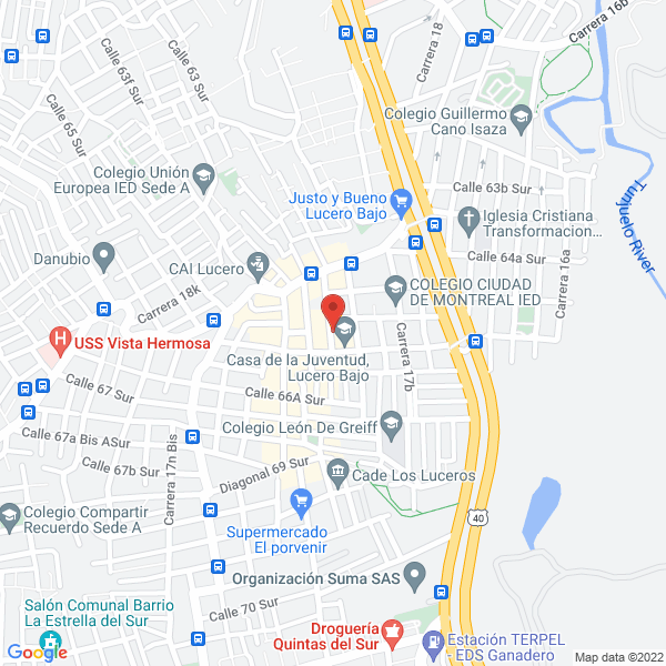 Mapa de Gimnasio Bolivar II