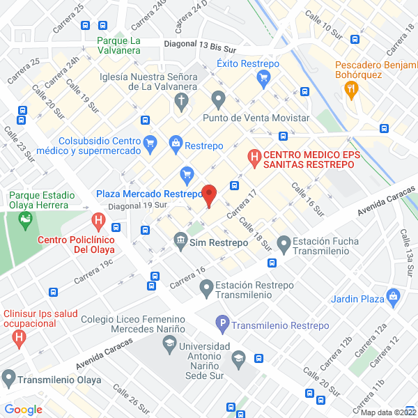 Mapa de Instituto De Sistemas De Colombia Ltda.