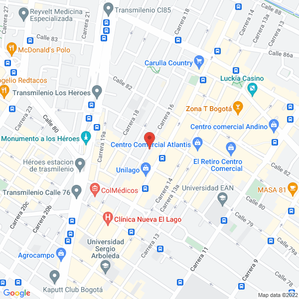 Mapa de Inmobiliaria Pérez Rocha Y Cía. Ltda.
