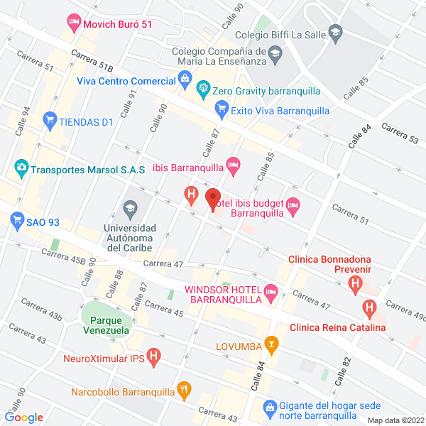 Map of Instituto Quirúrgico Y Urológico Del Norte