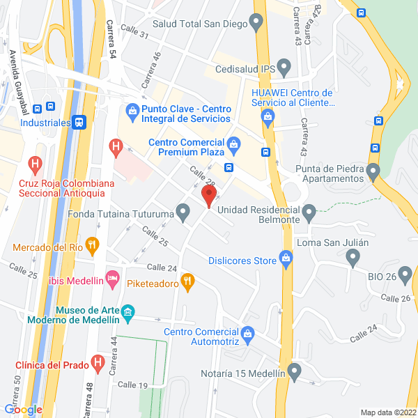 Mapa de Interwash S.A.S.