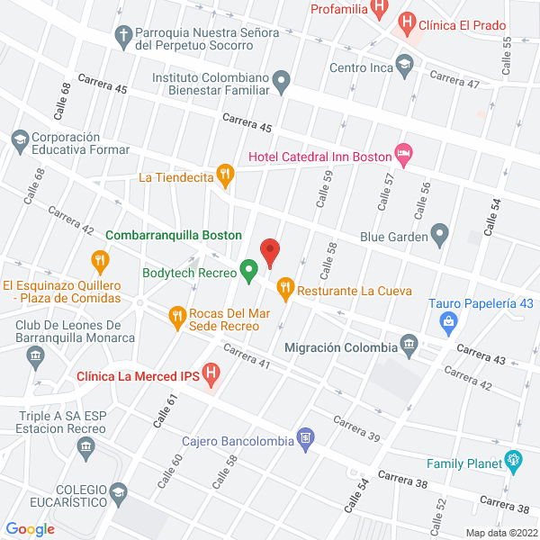 Map of Inversiones Bisvar Ips S.A.S.