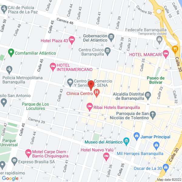 Map of Hotel Esmeralda