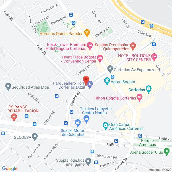 Mapa de Hotel Ferrovial Inn