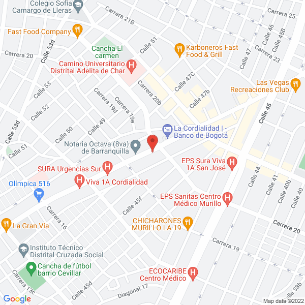 Map of Inversiones Gama