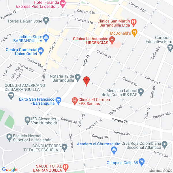 Map of Jardín Infantil Chiquillos