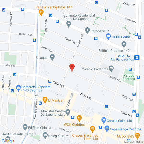 Mapa de Jardín Infantil Letras Y Artes