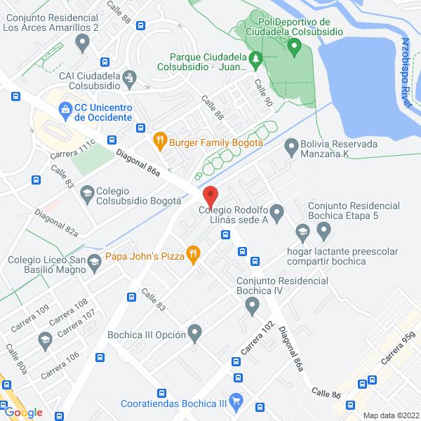 Mapa de Jardín Infantil Liceo Nueva Bélgica