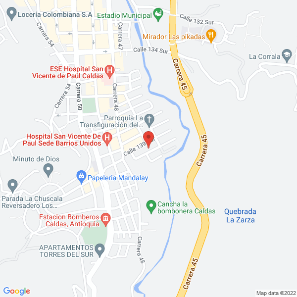 Mapa de Granero Y Salsamentaria La Acuarela