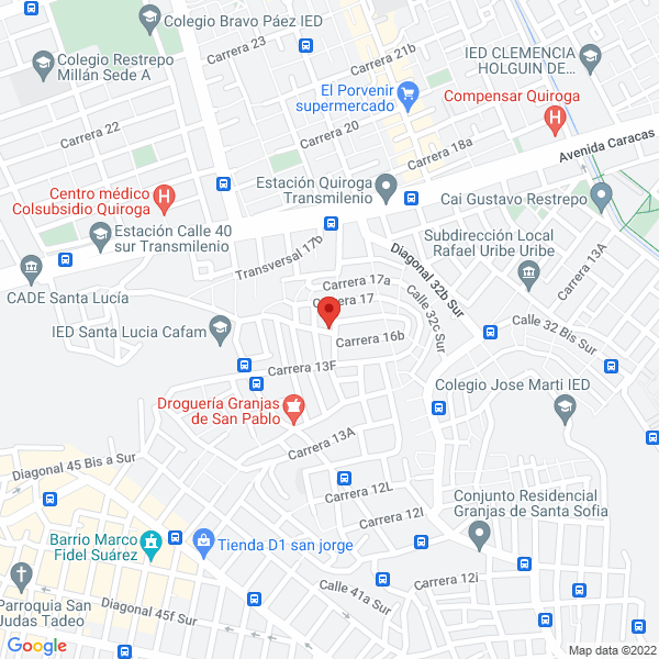 Mapa de J R Suministro Y Mantenimiento De Grúas Telescópicas S.A.S.