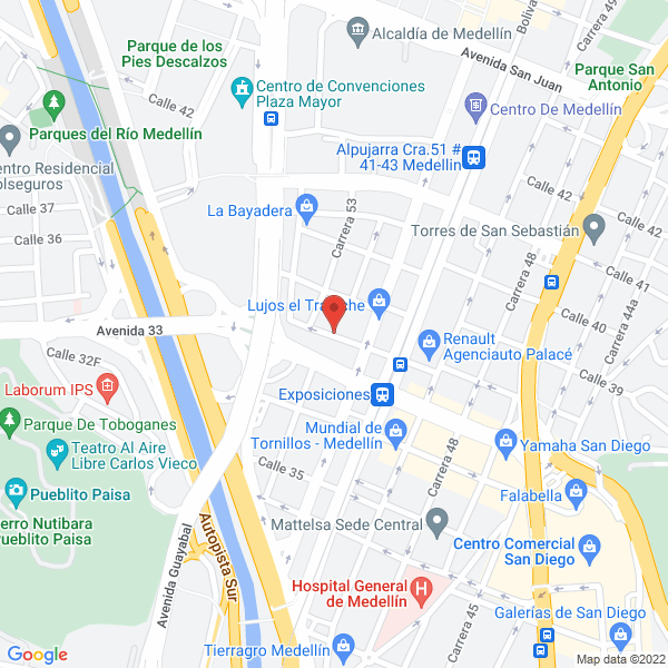 Mapa de J.D Pinturas
