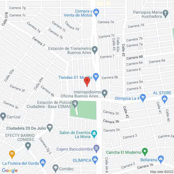 Map of L & L Mensajería
