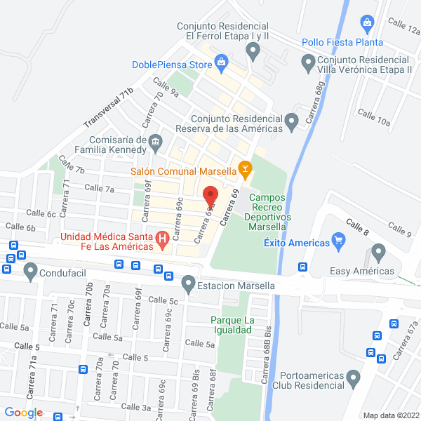 Mapa de H.F. Textiles Y Manufacturas Sas