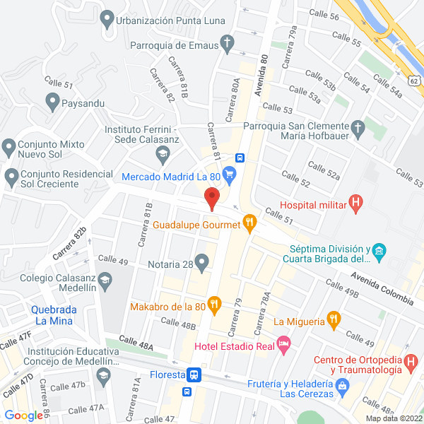 Mapa de La Pollera Colora