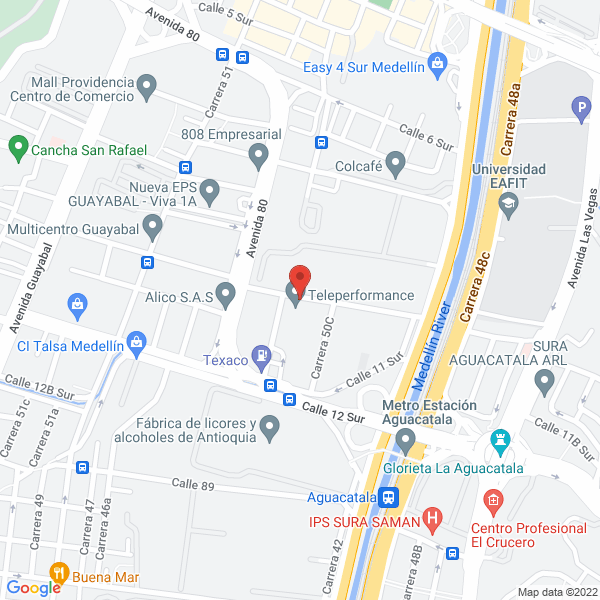 Mapa de La Recetta Soluciones Gastronómicas Integradas S.A.S.