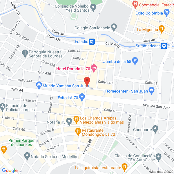 Mapa de La Sandwichería Medellín -Porton Frutal