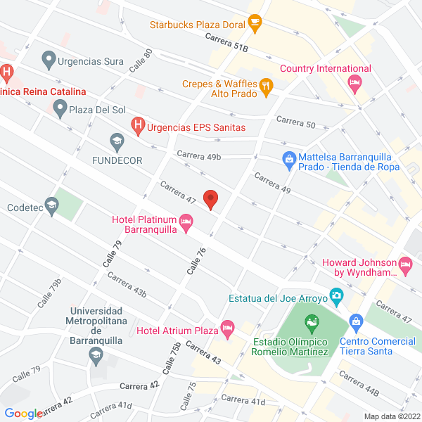 Map of Servicios De Alimentacion La Vianda S.A.S