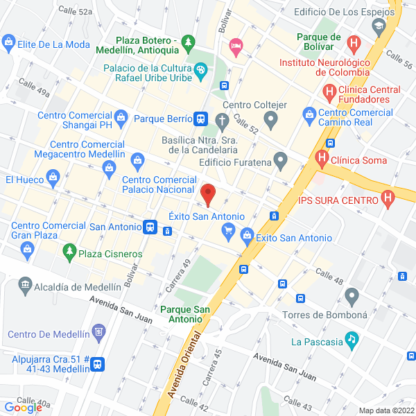 Mapa de Joyería Vásquez