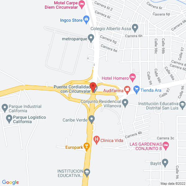 Map of Jumex Colombia S.A.S.