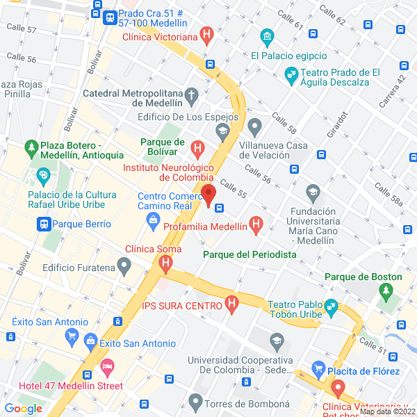 Mapa de Laboratorio Dental Manuel Sabino Urán