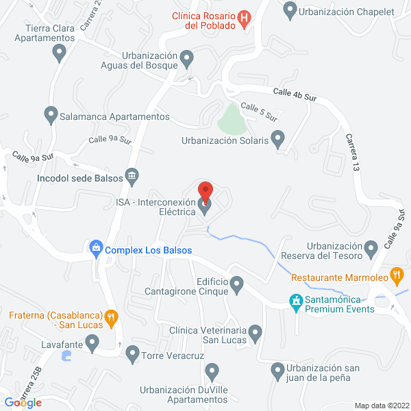 Mapa de Isa Intercolombia S.A. E.S.P.