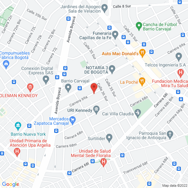 Mapa de Industrias Plásticas L.R.O. Ltda.