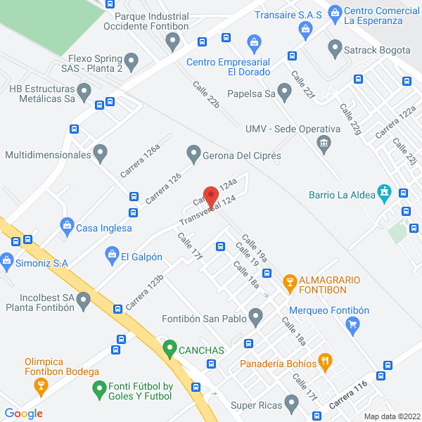 Mapa de Industrias Químicas Fiq Ltda.