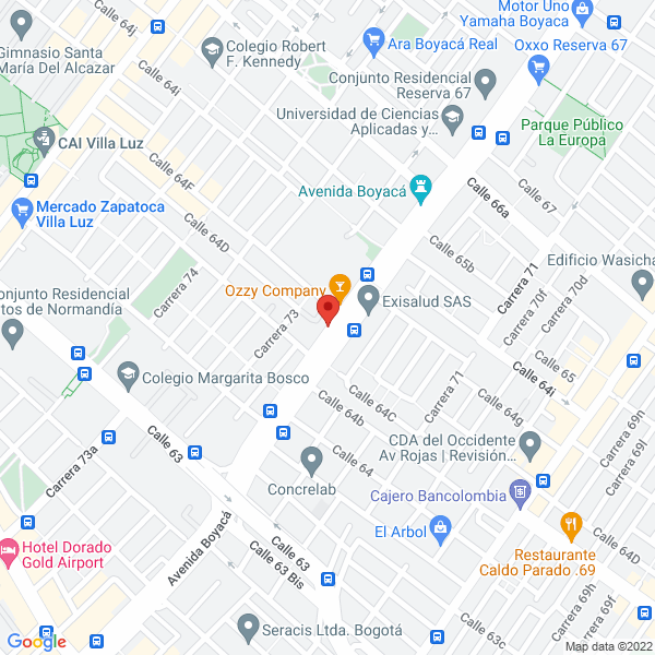 Mapa de Ingeniería Y Proyectos De La Boyacá