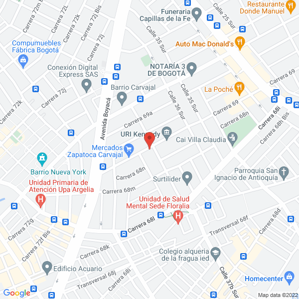 Mapa de Ingeniería Metalmecánica Maldonado Ltda. I M M Ltda.