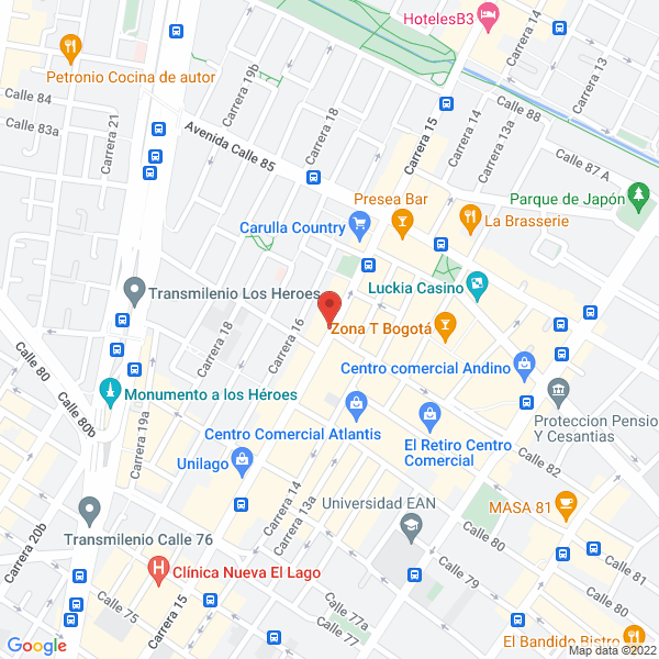 Mapa de Hipedrogueria El Lago