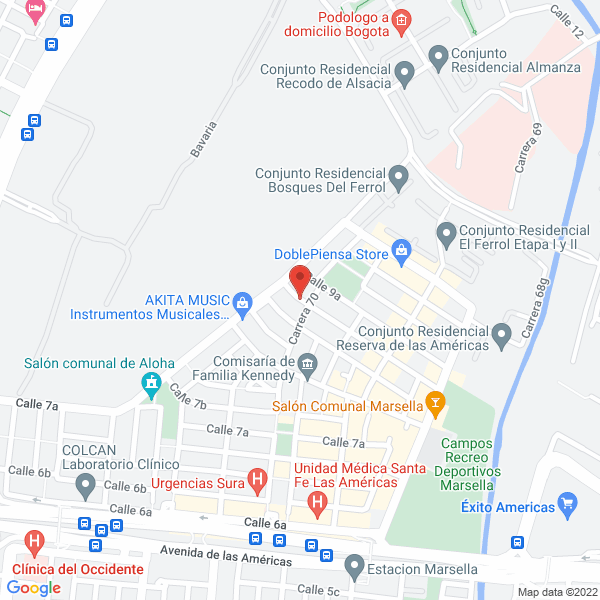 Mapa de Insumos Y Suministros Empresariales Ltda. E Isel Ltda.