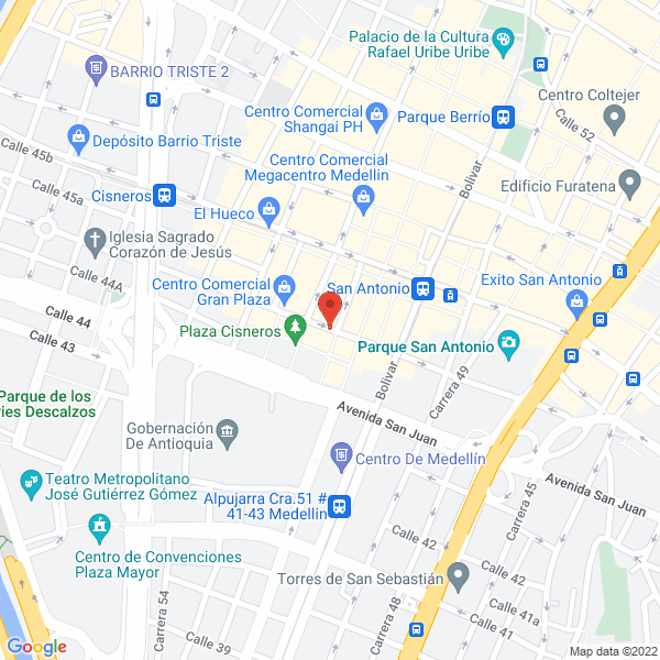 Mapa de Hotel Aburrá Plaza