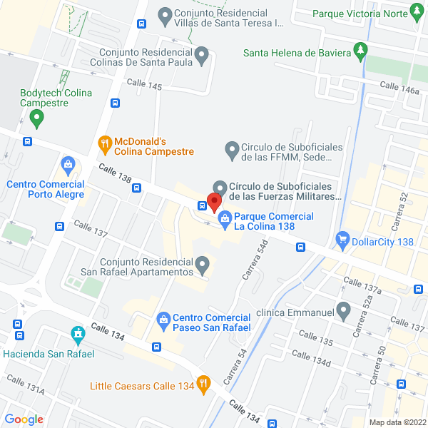 Mapa de Parque Comercial La Colina 138