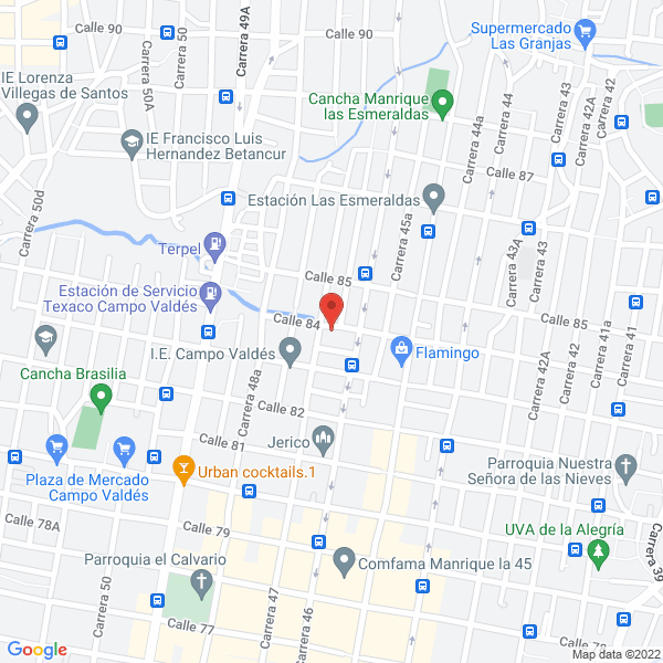 Mapa de La Esquina Azul