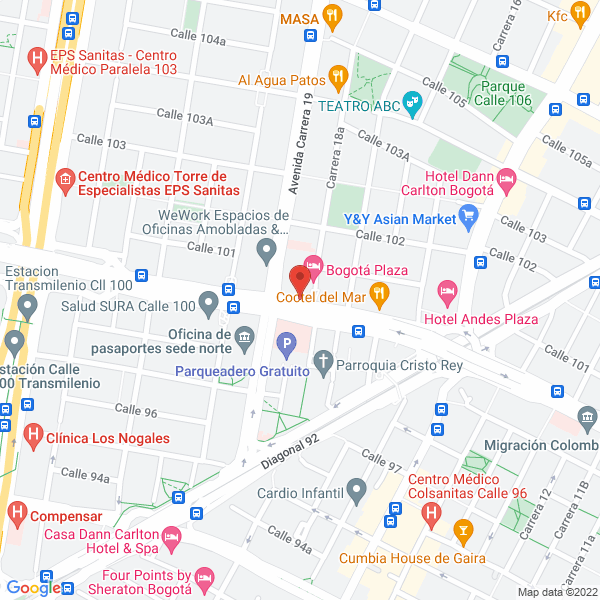 Mapa de Bogota Plaza Summit Hotel