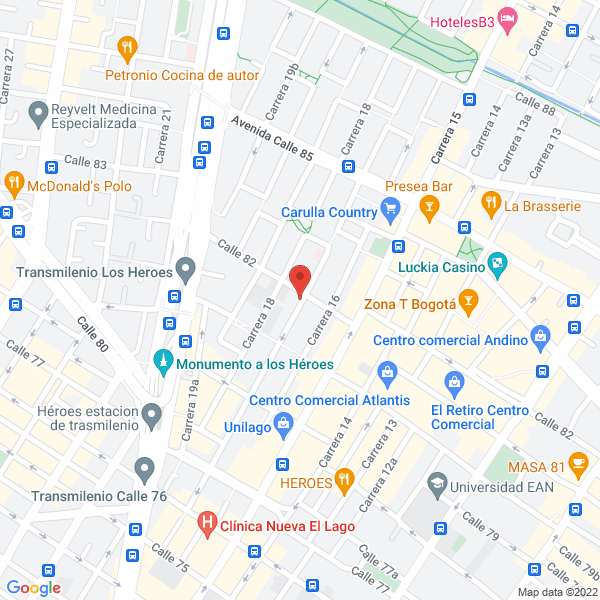 Mapa de Inversiones Virgen De Guadalupe S.A.S.