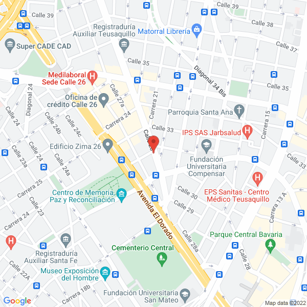 Mapa de Llantas Teusaquillo Ltda