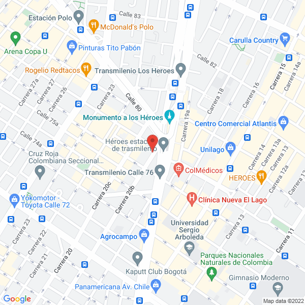 Mapa de Llantas Y Servicios Los Heroes S.A.