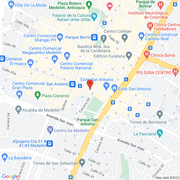 Mapa de Hotel Manchester