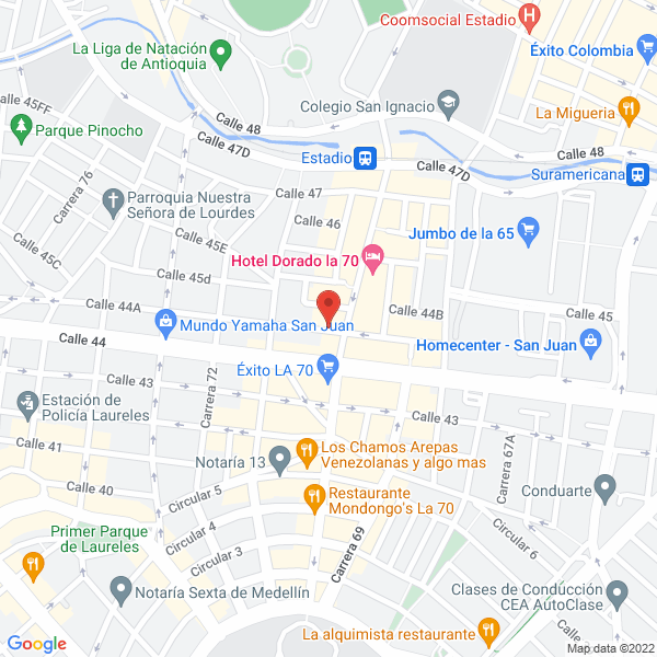 Mapa de Hotel Merlott