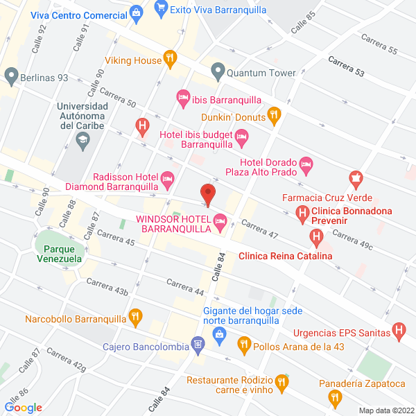 Map of Hotel Oxford
