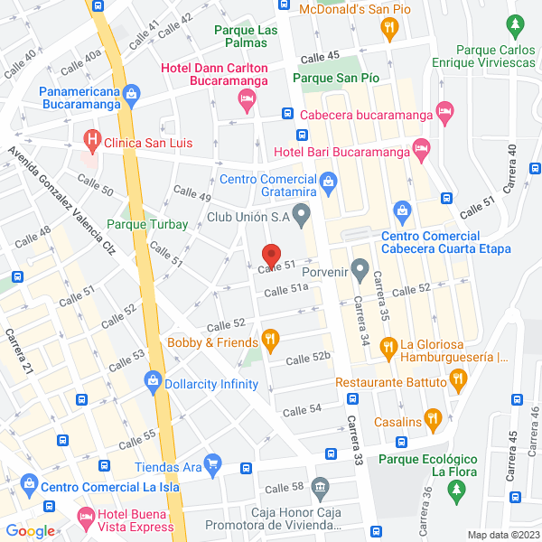 Map of Hotel Palonegro