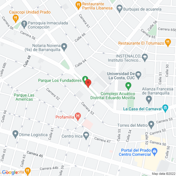 Map of Hotel Playa S.A.S