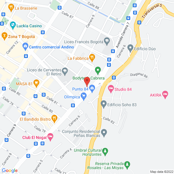 Mapa de Hotel Portón Bogotá