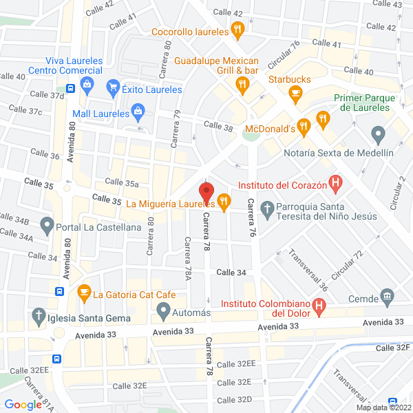 Mapa de La Casa De Juana Comida Sana